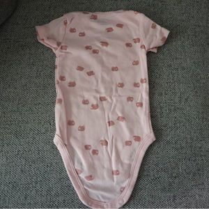 0-3M Baby Girl Pink Onesie Sheep Print